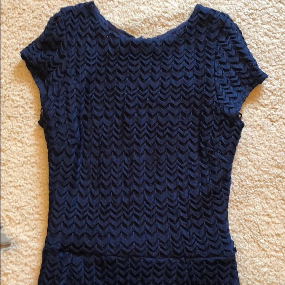 Aqua stretchy mod dress in navy medium - Picture 2 of 5